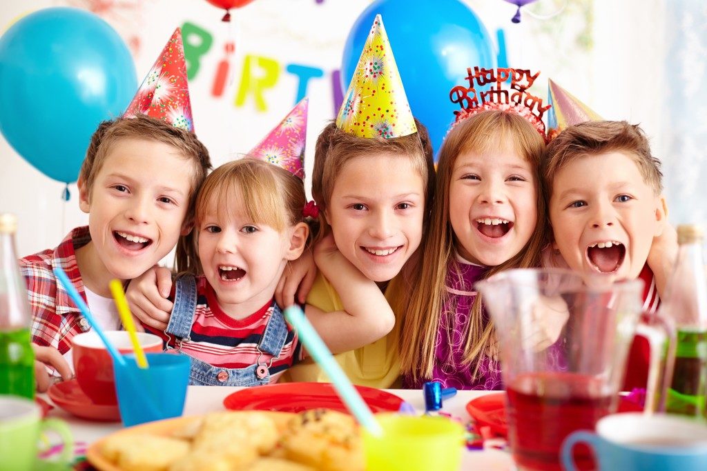 Children on a birthday party
