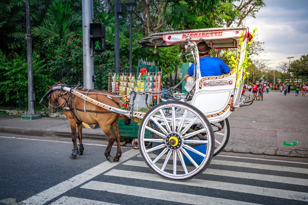 Horse drawn carriage in Manila